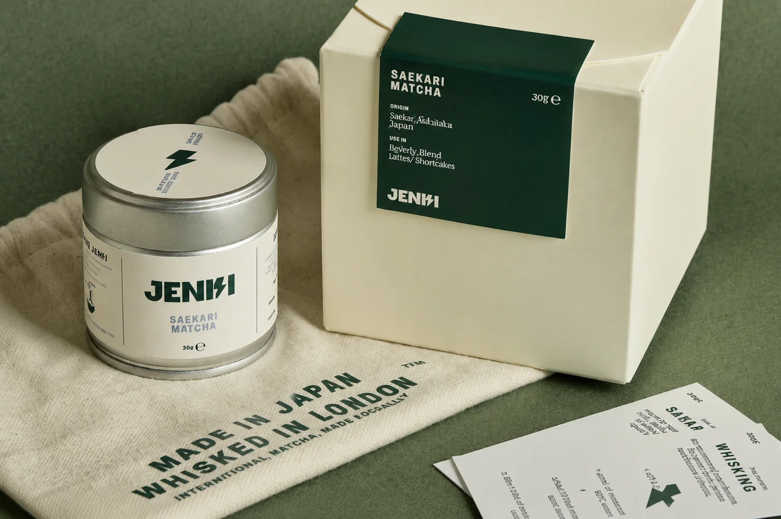 JENKI ceremonial matcha starter kit with whisk and tin